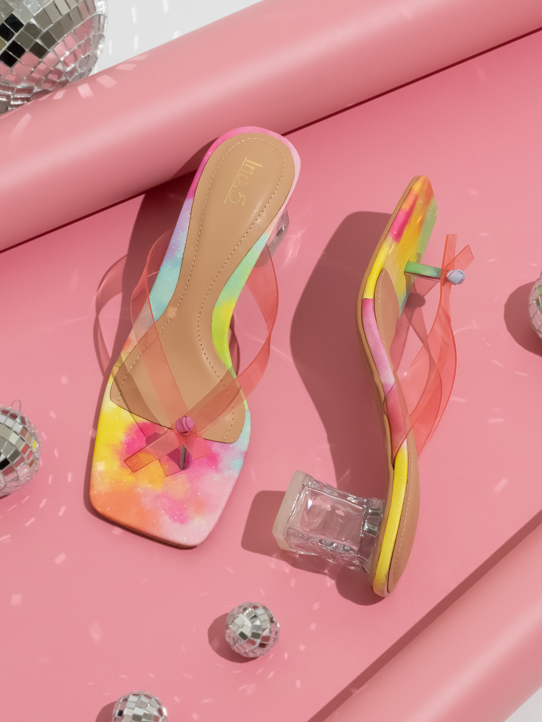 

Inc 5 Open Toe Block Heels, Pink