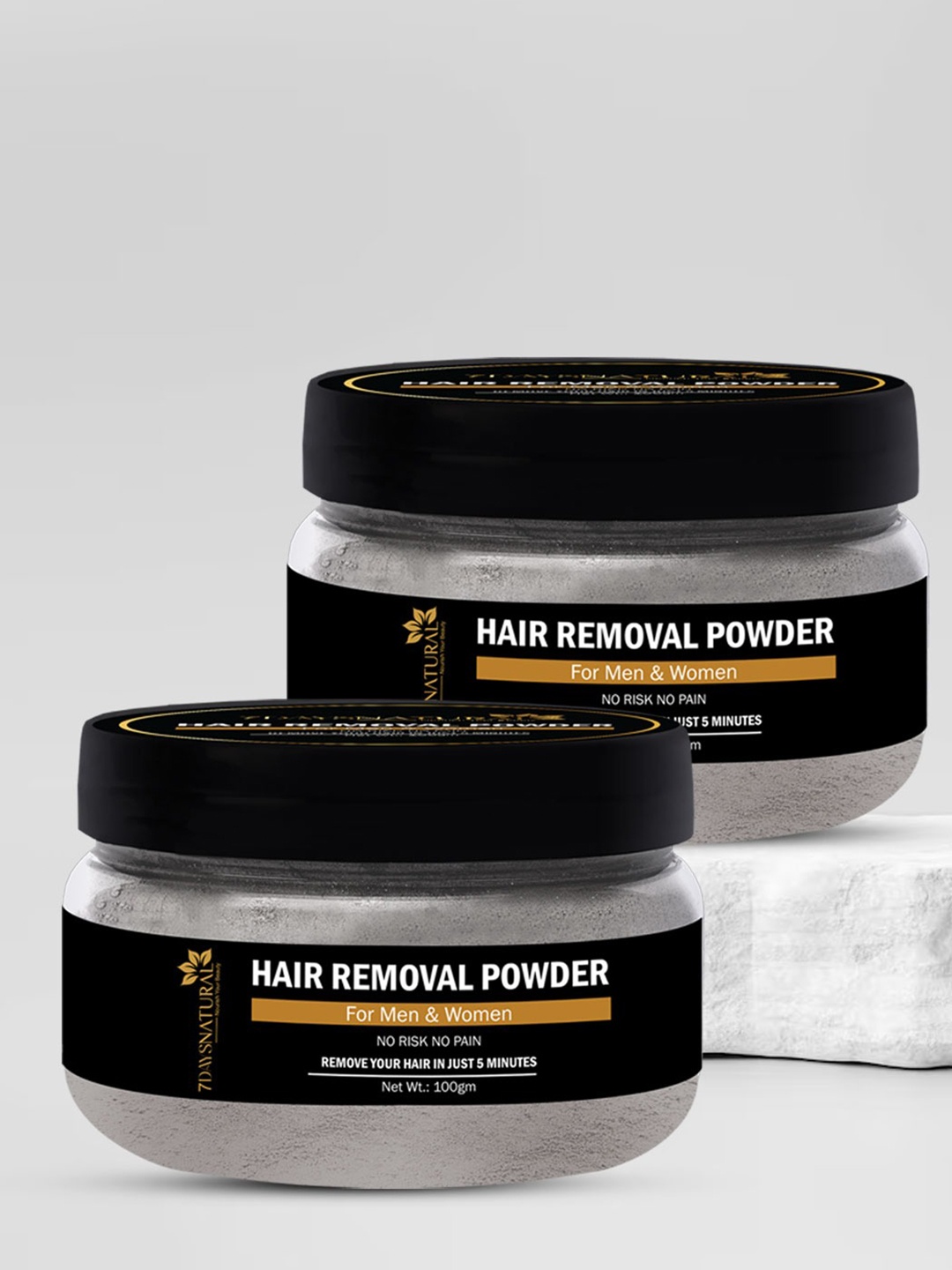 

7 DAYS Set Of 2 Hair Removal Powder With Cocoa Powder - 100g Each, Brown
