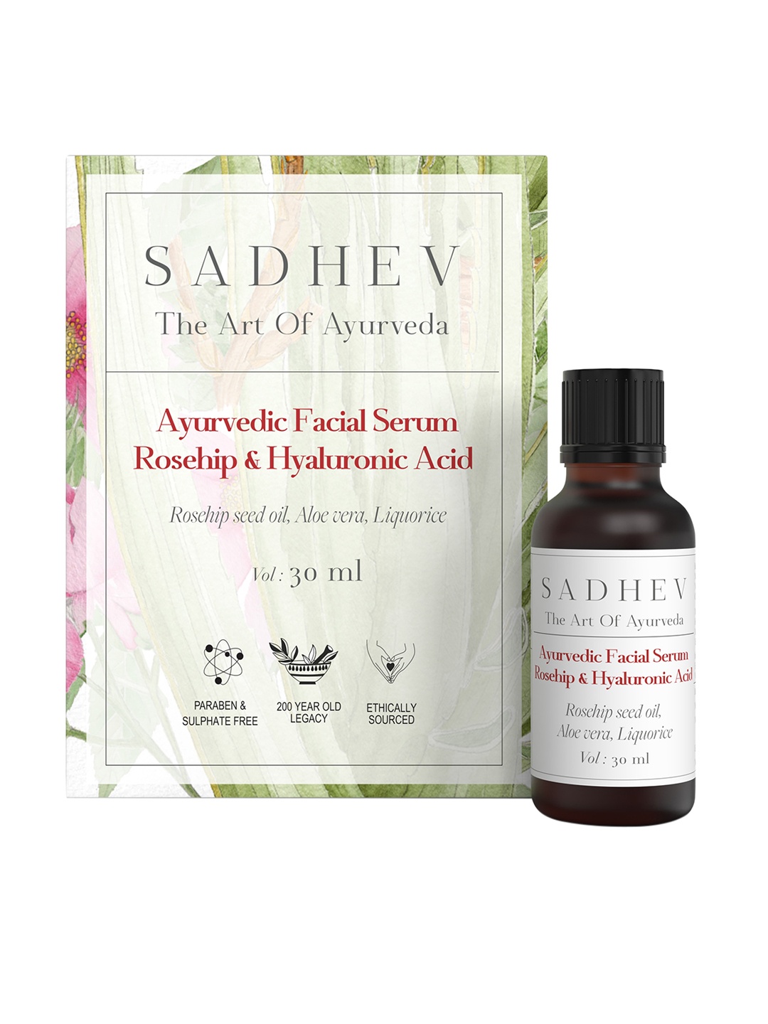 

SADHEV The Art Of Ayurveda Rosehip & Hyaluronic Acid Serum - 30ml, Transparent