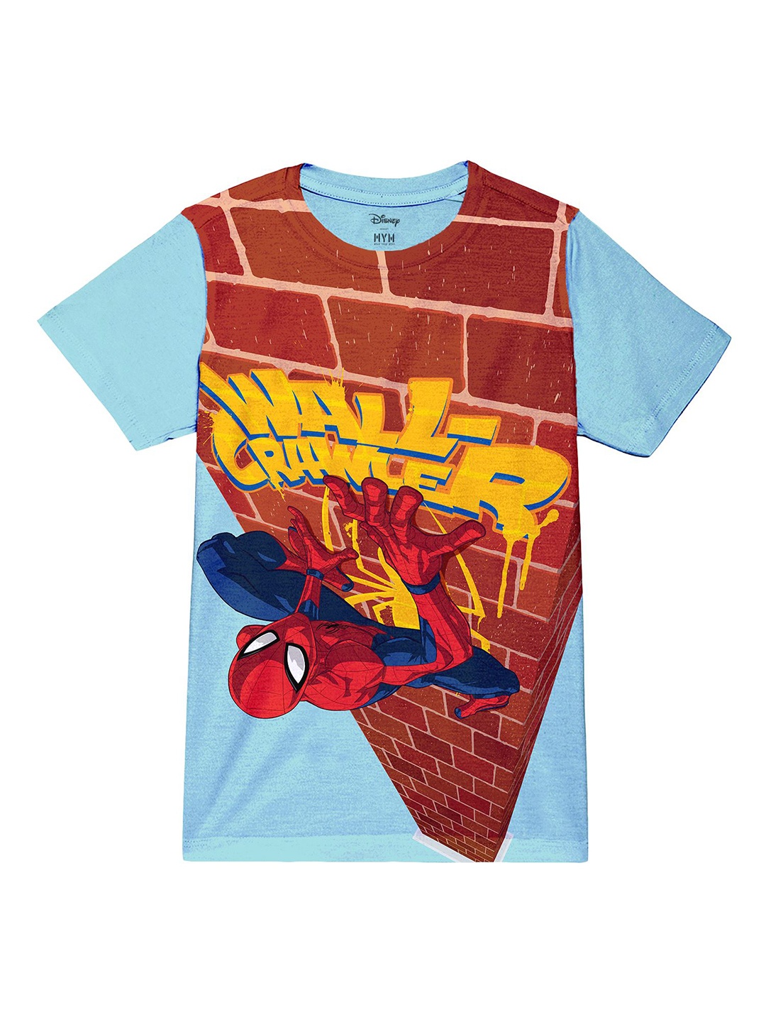 

Wear Your Mind Boys Spider-Man Printed Cotton T-shirt, Blue