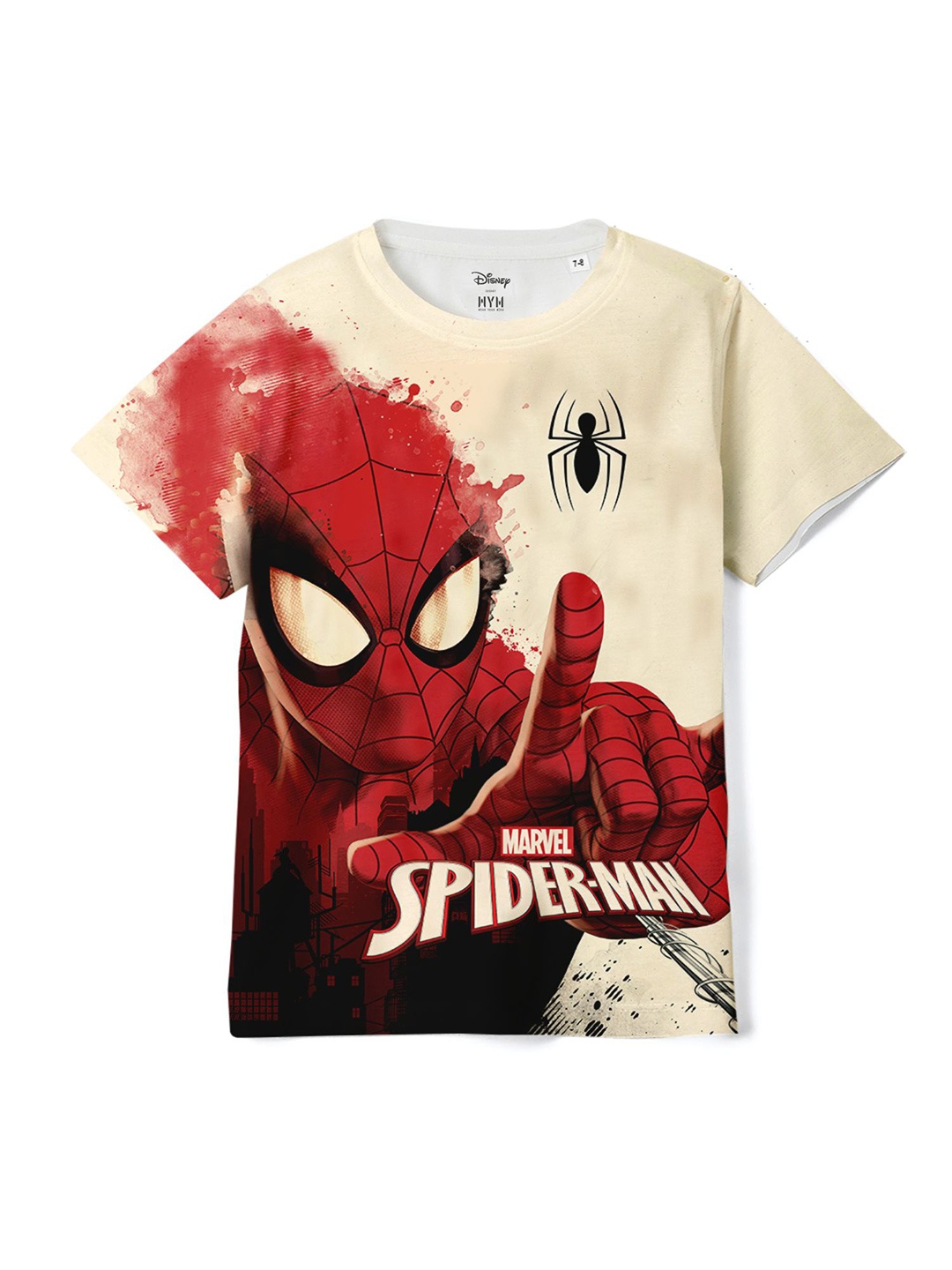 

Wear Your Mind Boys Printed Round Neck Short Sleeves Regular Fit T-shirt, Beige