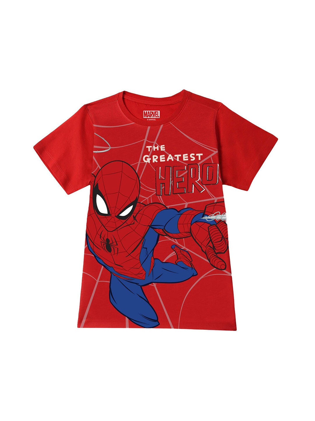 

Wear Your Mind Boys Spider-Man Printed Cotton T-shirt, Red