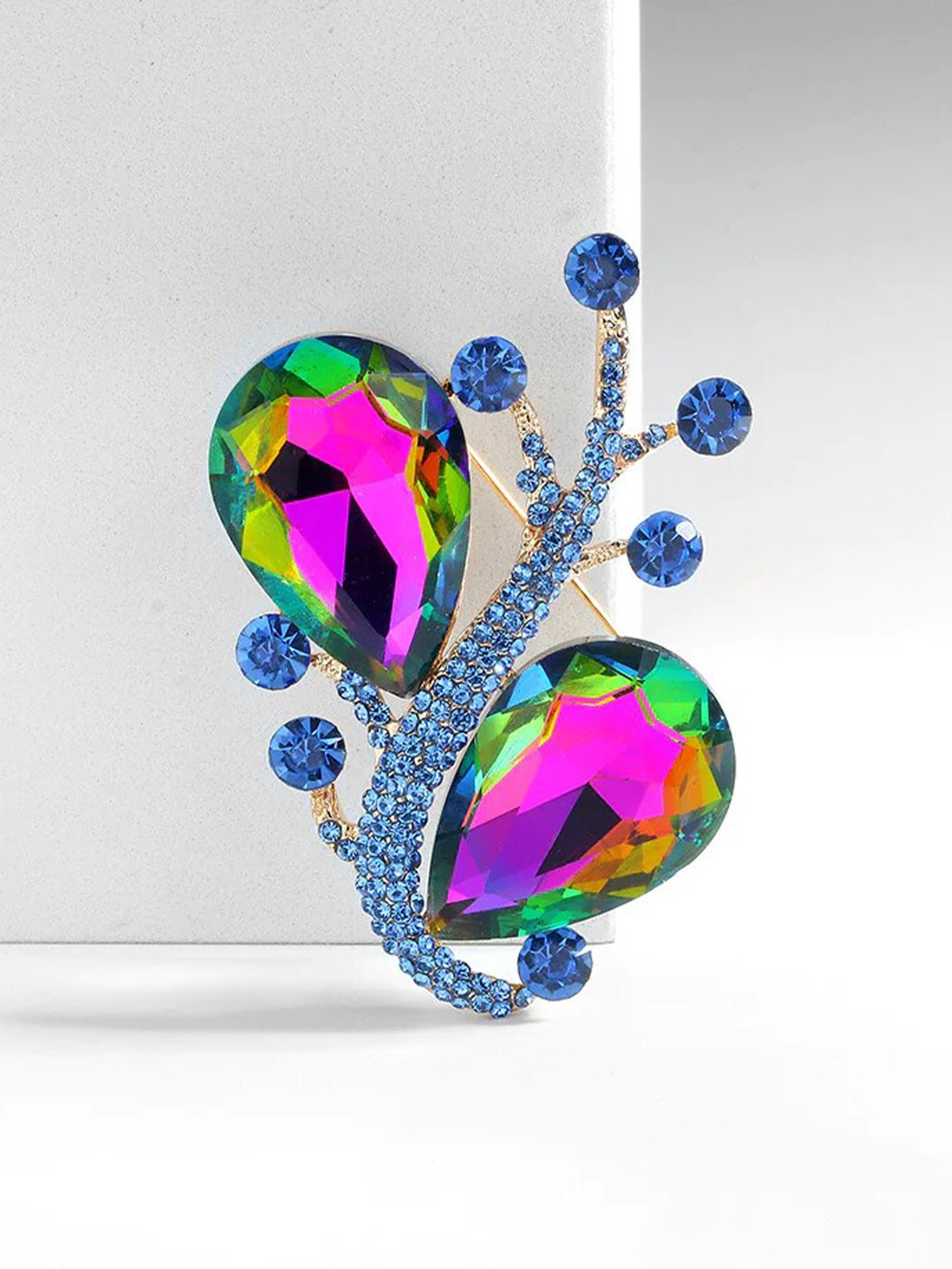 

SYGA Women Crystal Brooch, Pink