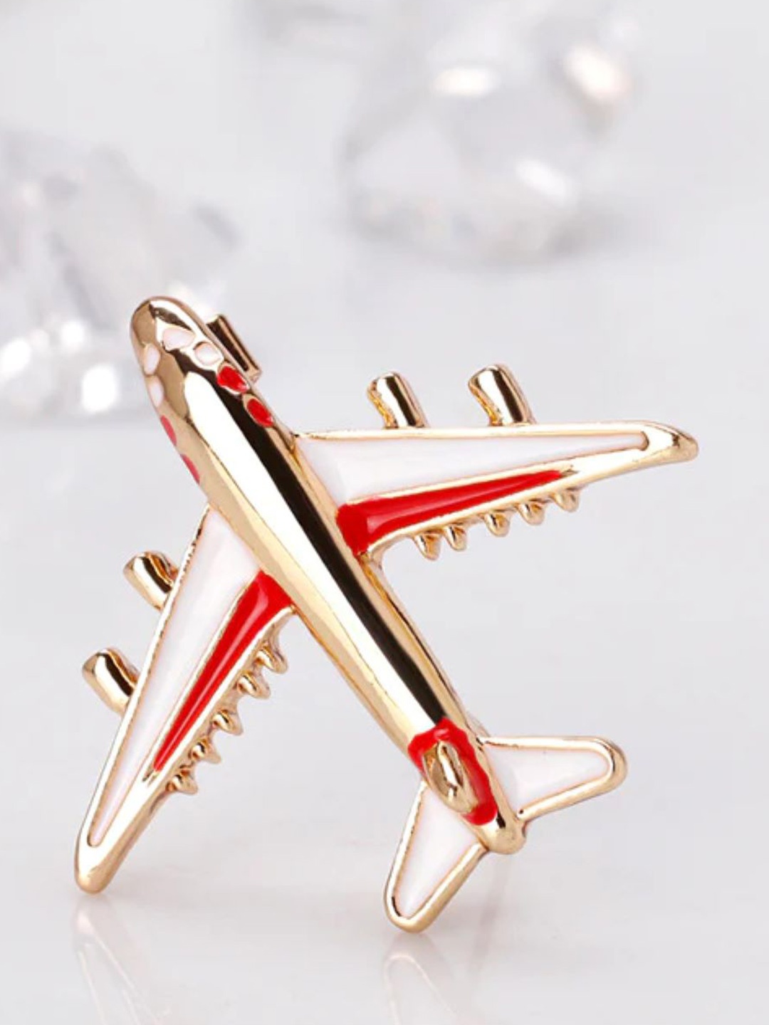 

SYGA Women Aircraft Pin Brooch, Gold