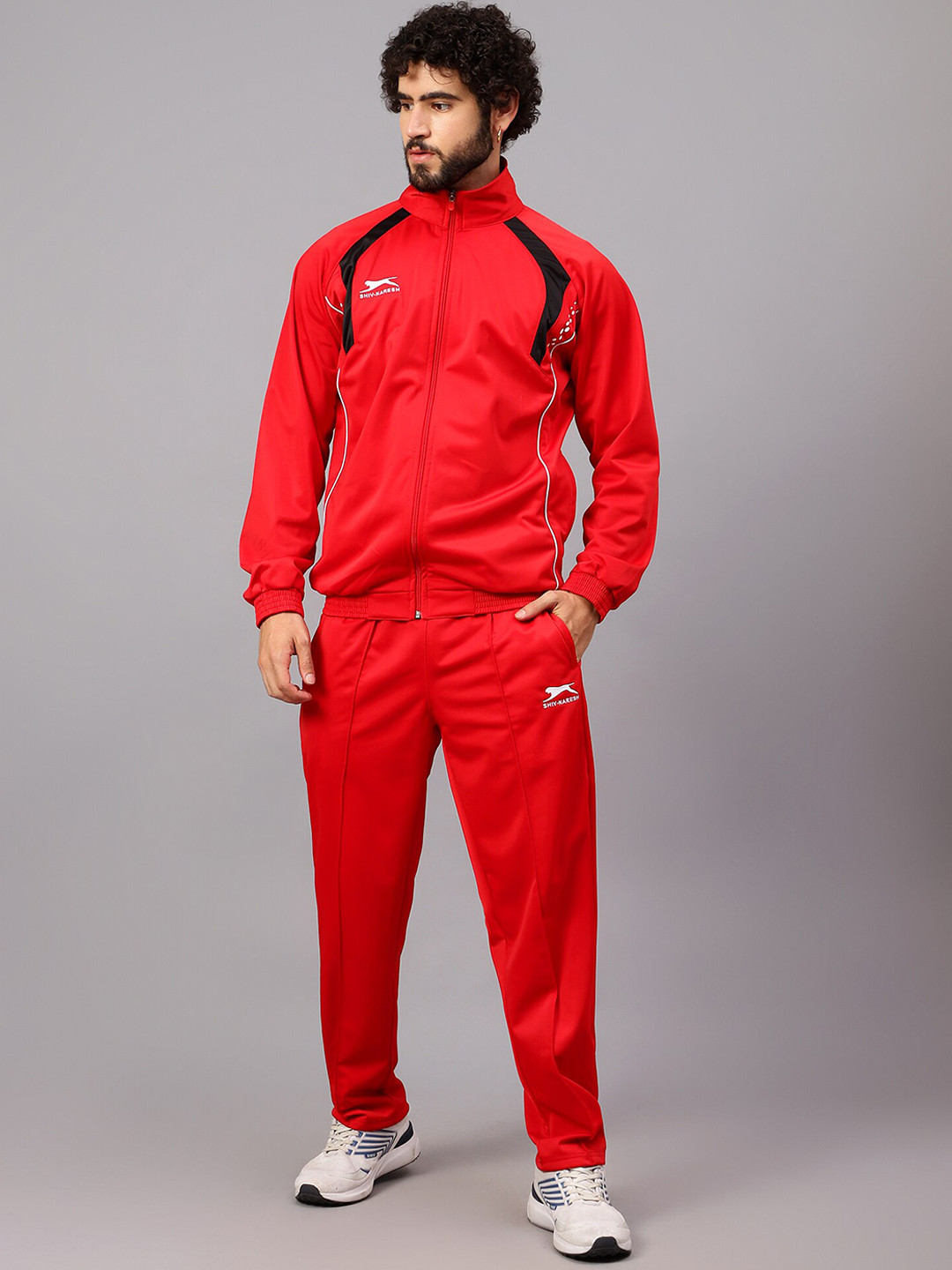 

Shiv Naresh Mock Collar Tracksuits, Red