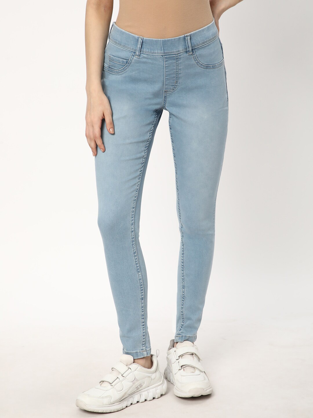 

R&B Women Skinny Fit Jeggings, Blue