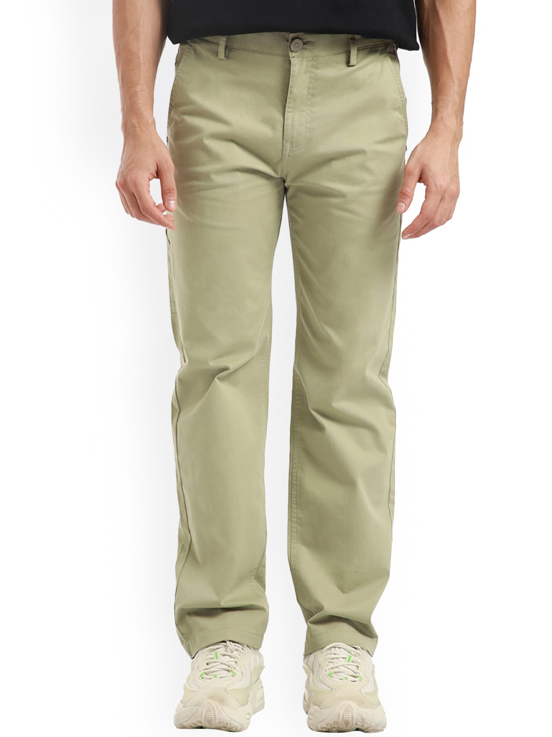 

Banana Club Men Mid-Rise Cargo Trousers, Lime green