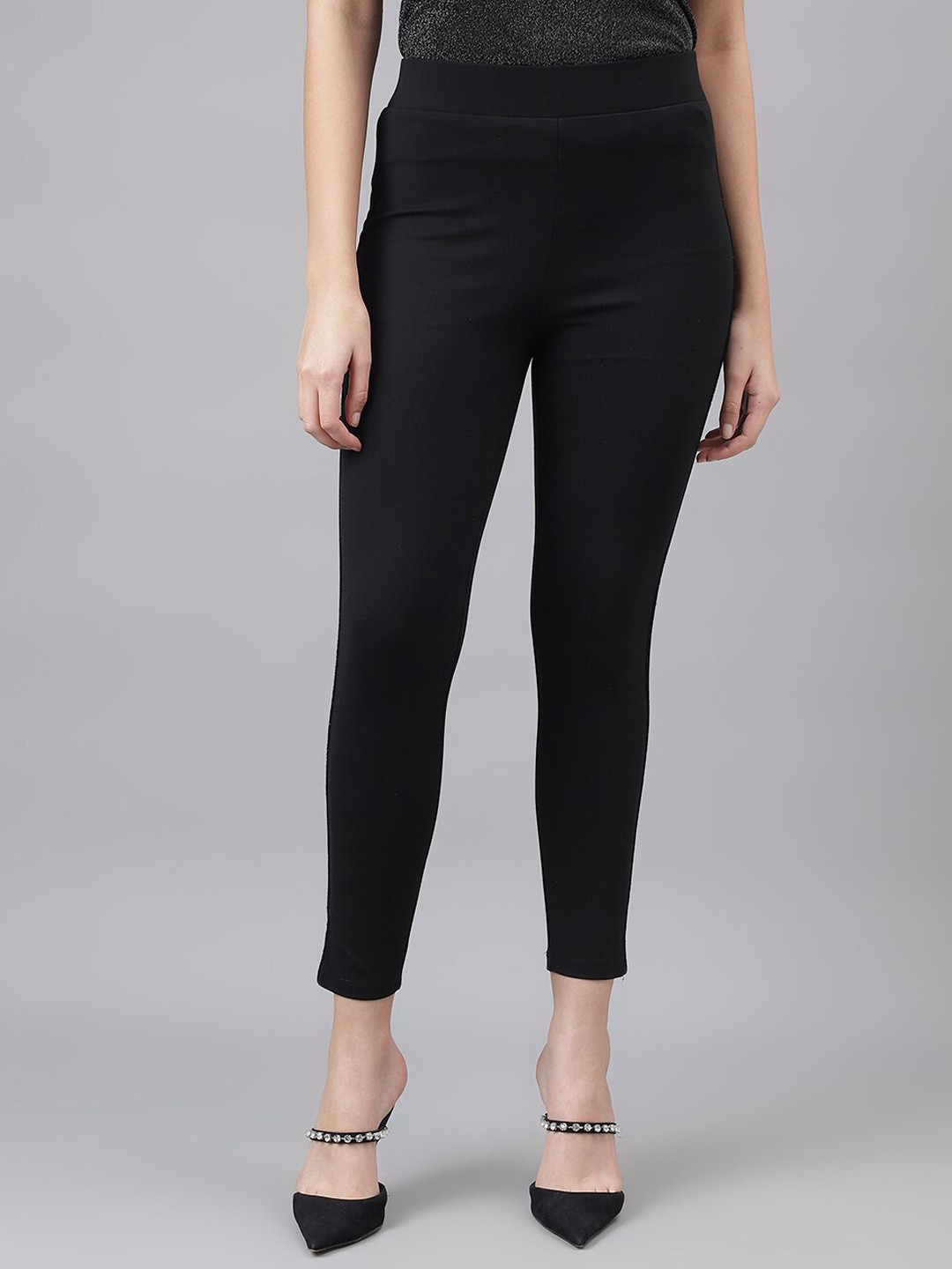 

Latin Quarters Ankle-Length Leggings, Black
