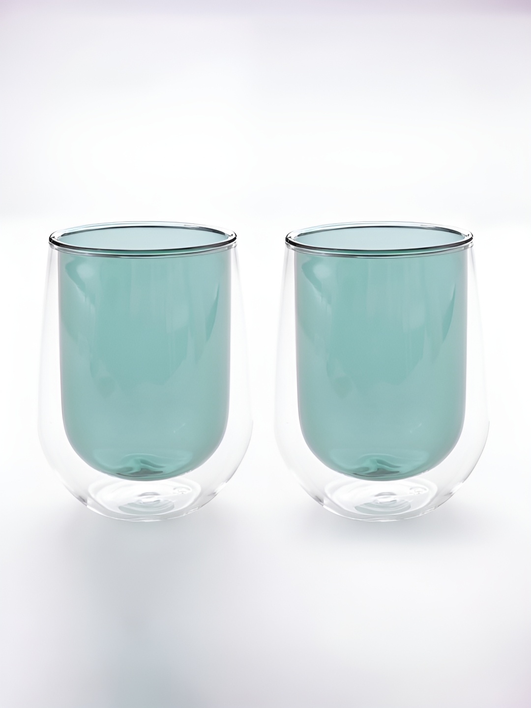 

The Better Home 2 Pieces Double Wall Drinking Glasses - 190ml each, Green