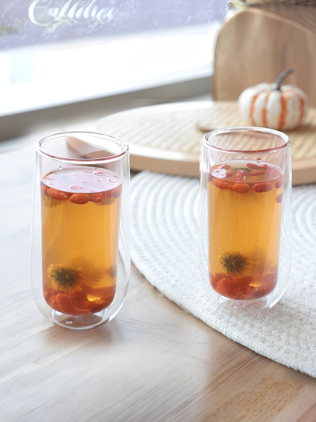 

The Better Home Set of 2 Double Wall Drinking Glasses - 240ml each, Pink