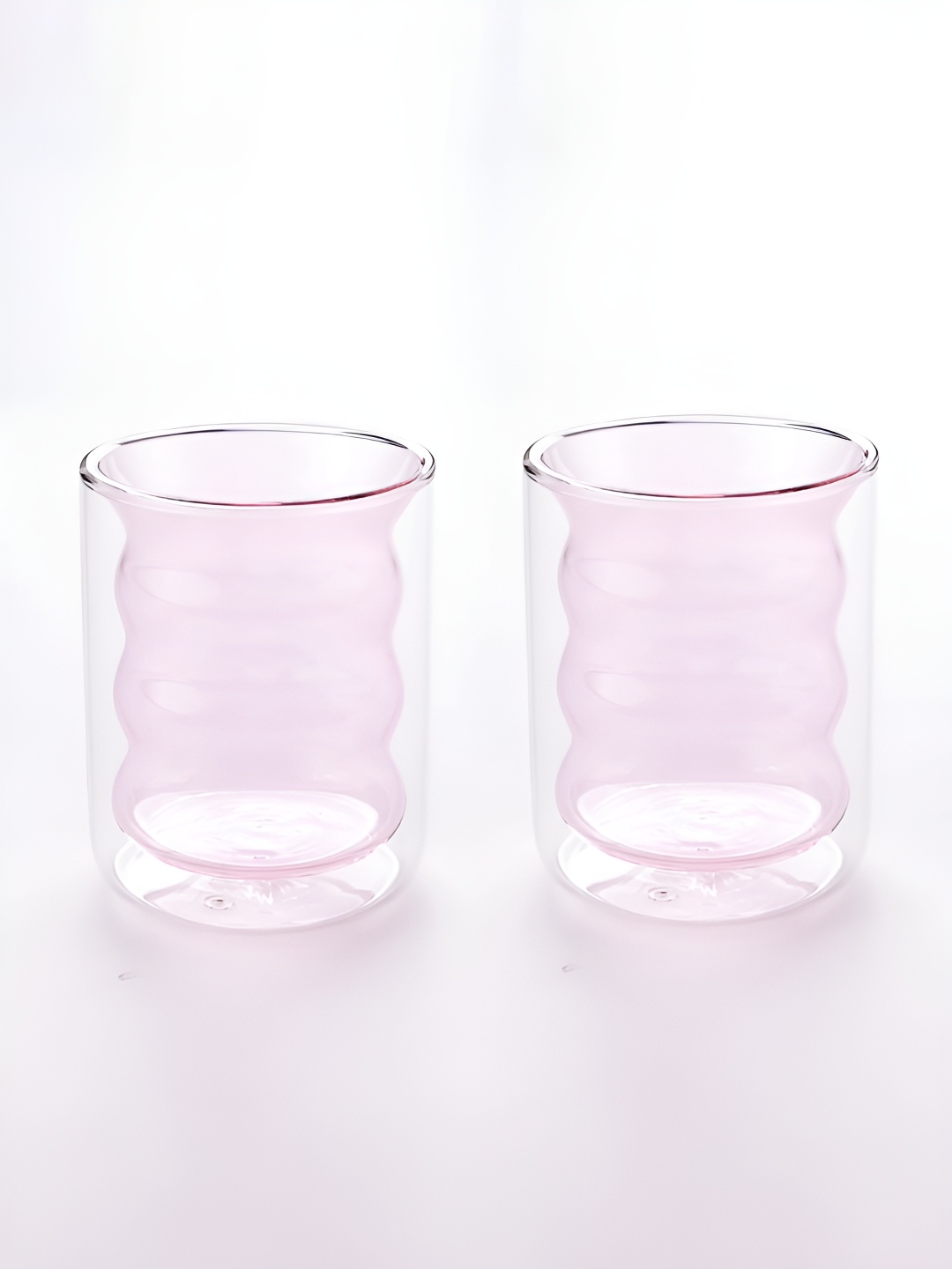 The Better Home Blue 2 Pieces Double Wall Drinking Glass