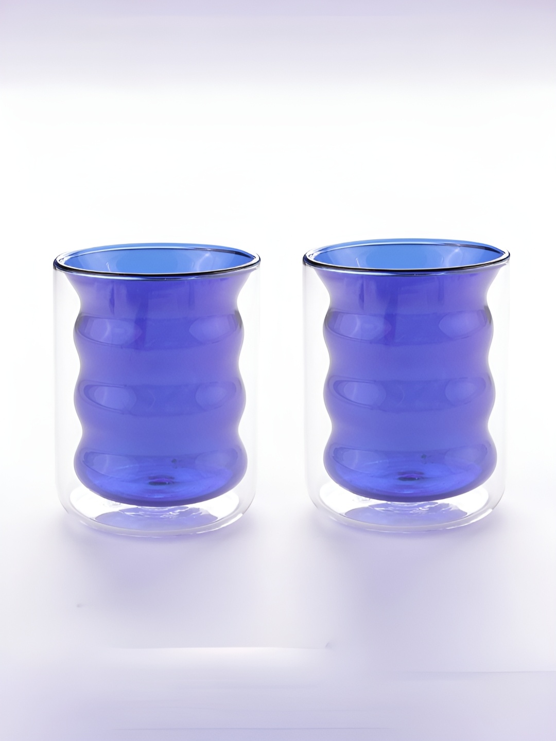 

The Better Home Blue 2 Pieces Double Wall Drinking Glass