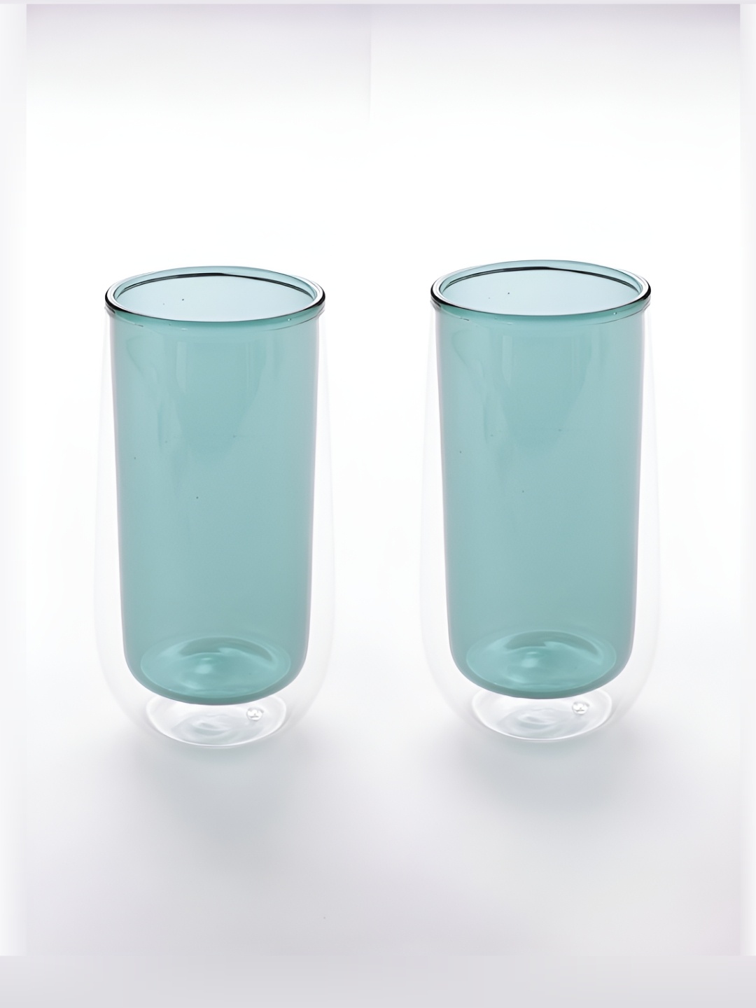 

The Better Home Green 2 Pieces Double Wall Drinking Glass