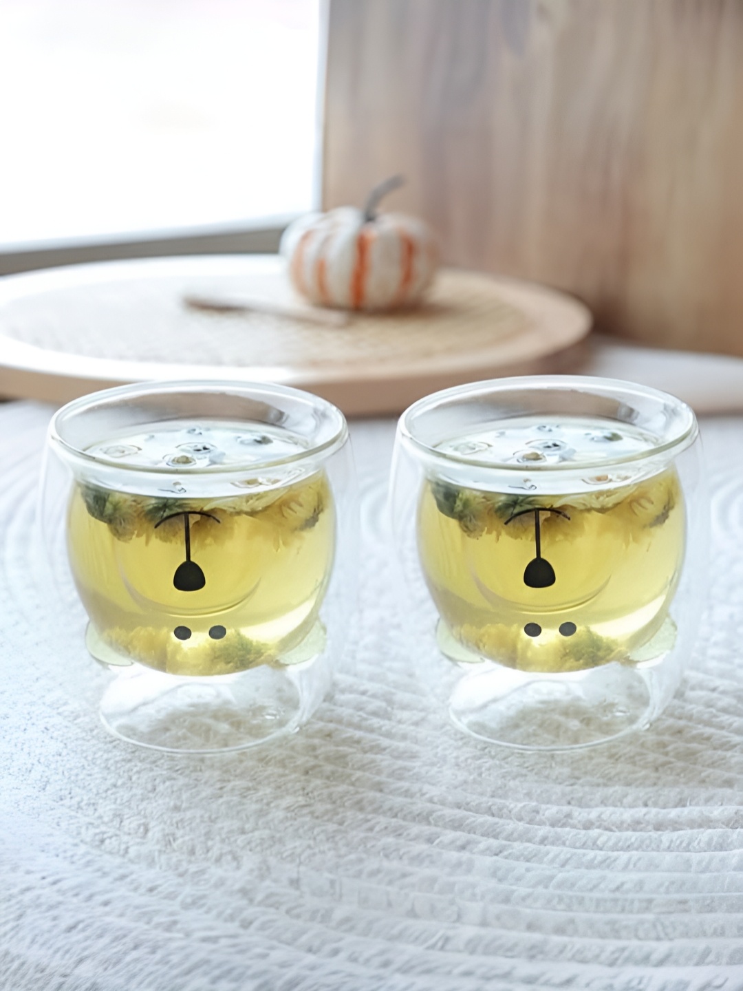 

The Better Home Transparent 2 Pcs Double Wall Glass Cups 250ml