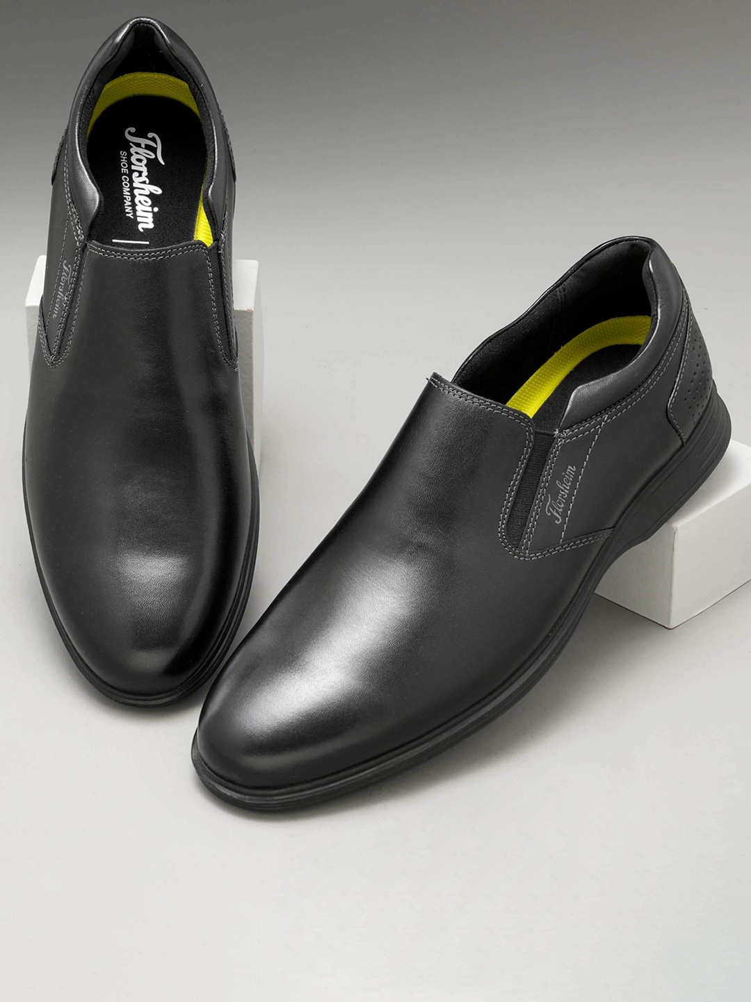 

Florsheim Men Leather Formal Loafers, Black