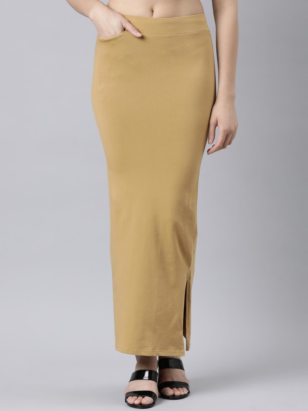

GOLDSTROMS Stretchable Saree Shapewear, Khaki