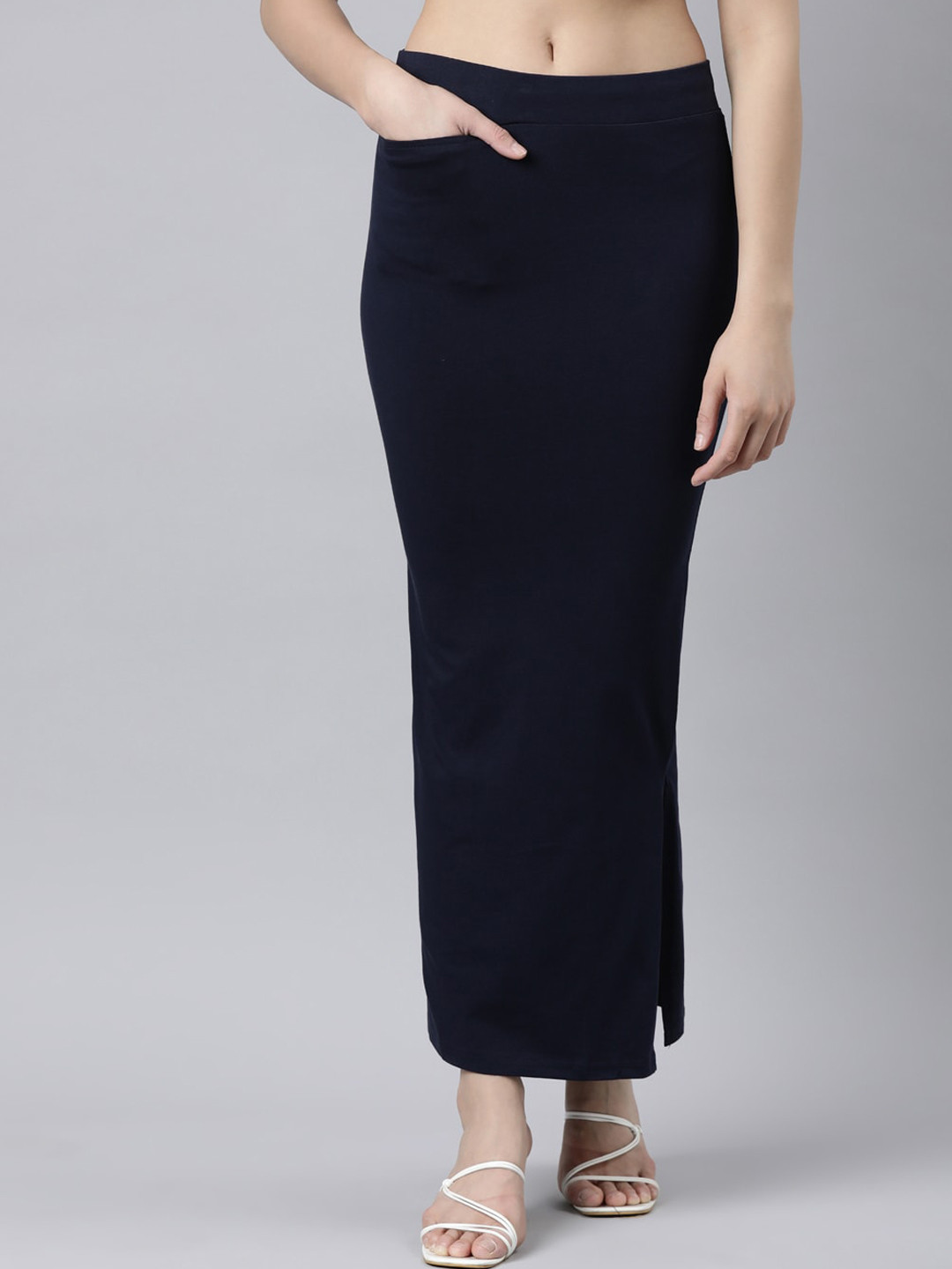 

GOLDSTROMS Stretchable Saree Shapewear, Navy blue