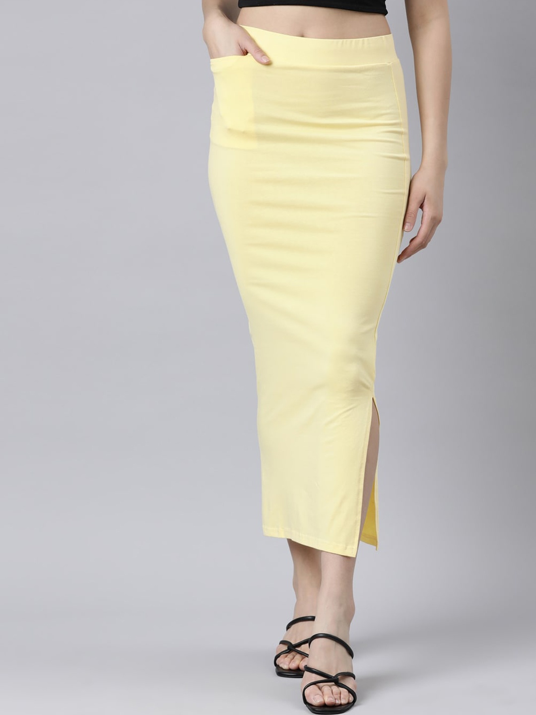 

GOLDSTROMS Stretchable Saree Shapewear, Yellow