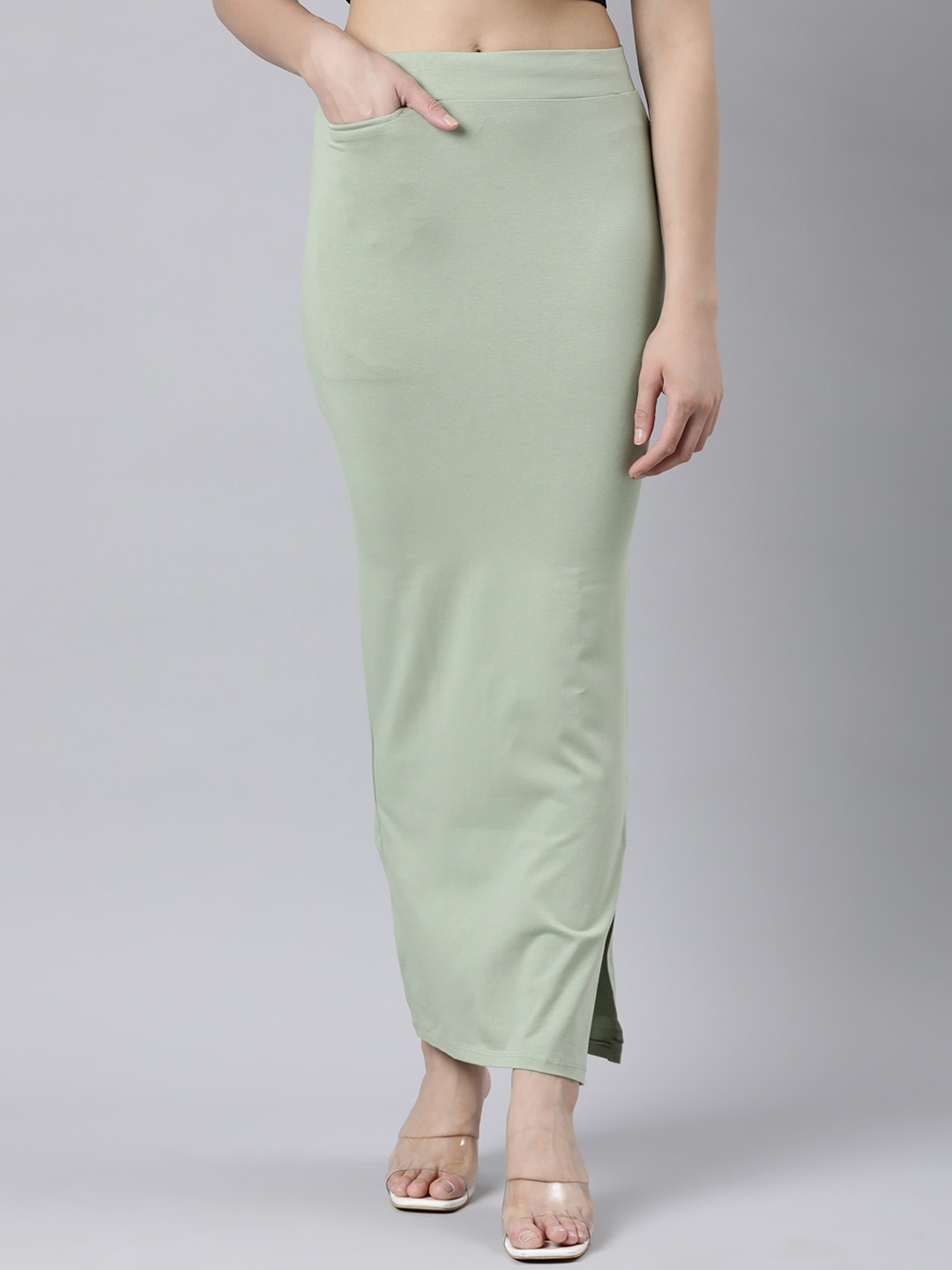 

GOLDSTROMS Stretchable Saree Shapewear, Green