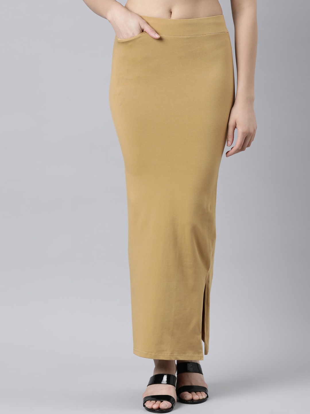 

GOLDSTROMS Stretchable Saree Shapewear, Khaki