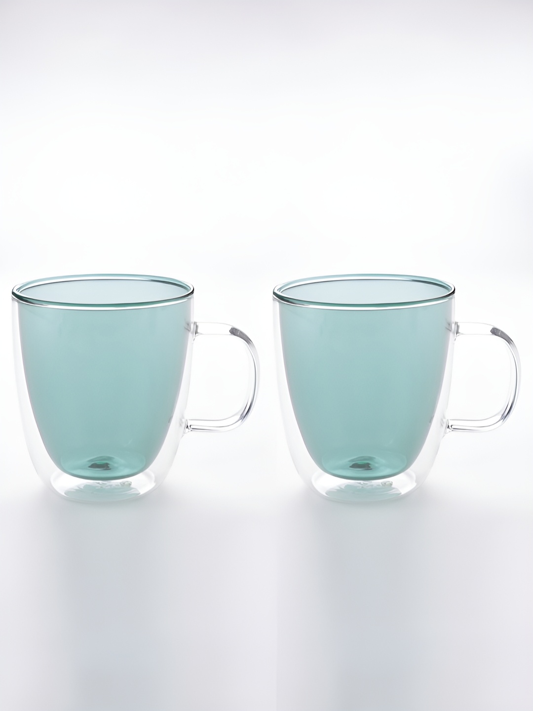 

The Better Home Green 2 Pcs Glass Cups 400ml