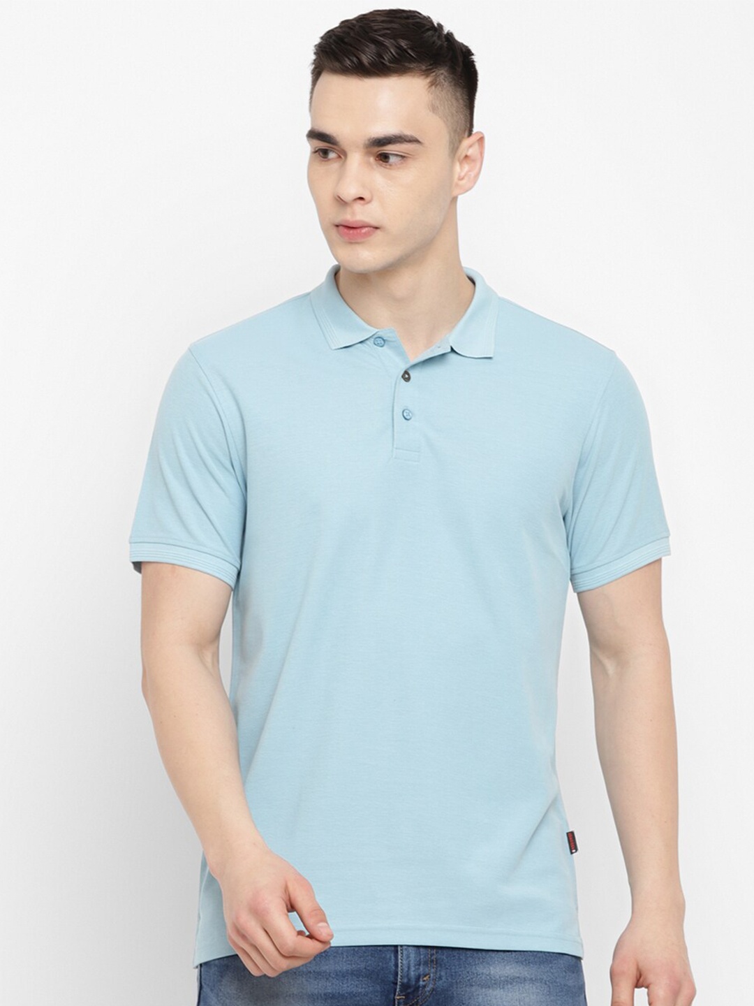 

Red Chief Polo Collar Short Sleeves Cotton T-shirt, Blue