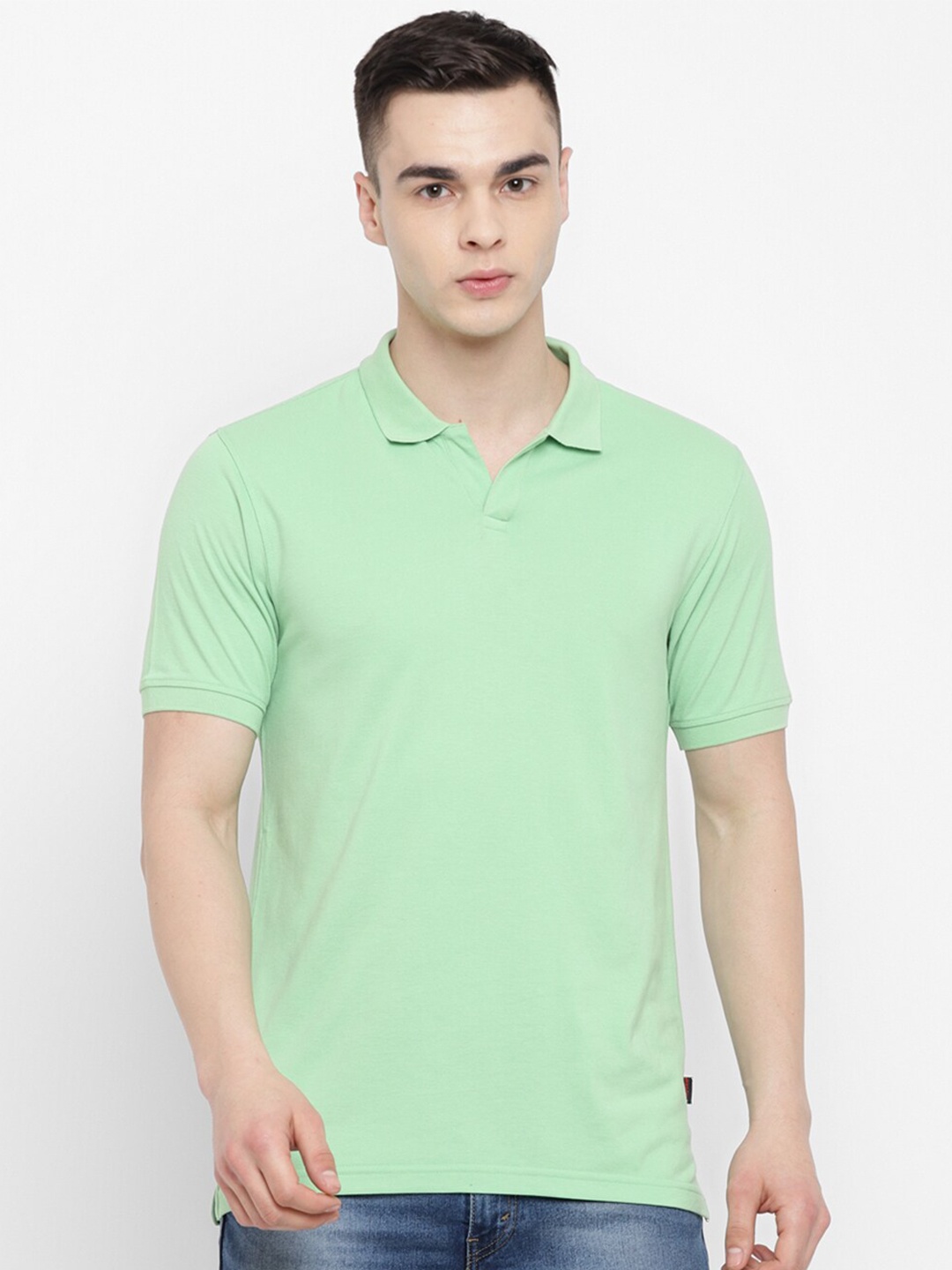 

Red Chief Polo Collar Cotton T-shirt, Green