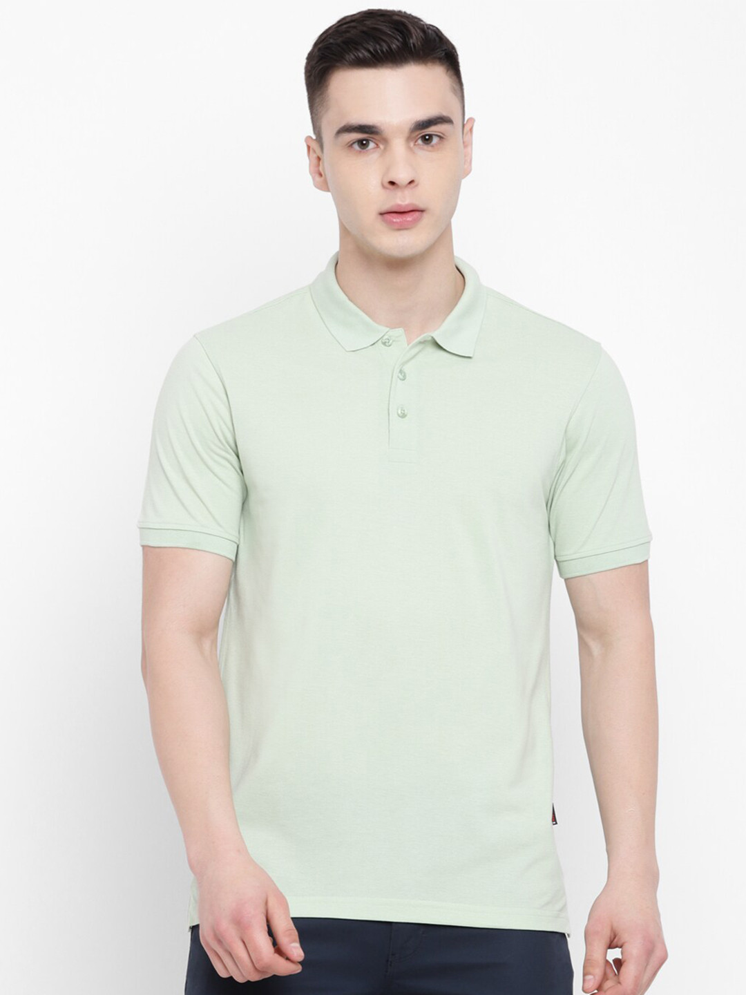 

Red Chief Polo Collar Cotton T-shirt, Green