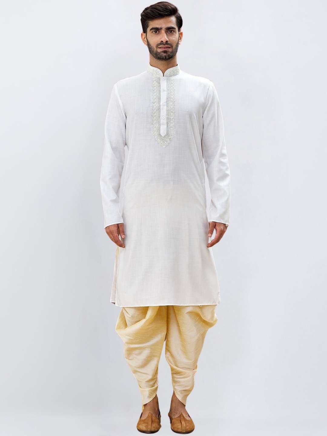 

Indian Poshakh Men Kurta Sets, Off white