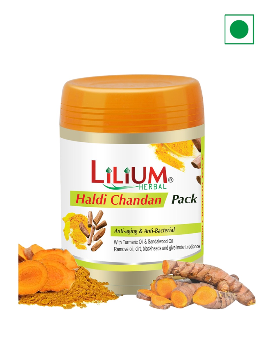 

Lilium Herbal Haldi Chandan Anti-Aging & Anti Bacterial Face Pack - 900ml, Orange