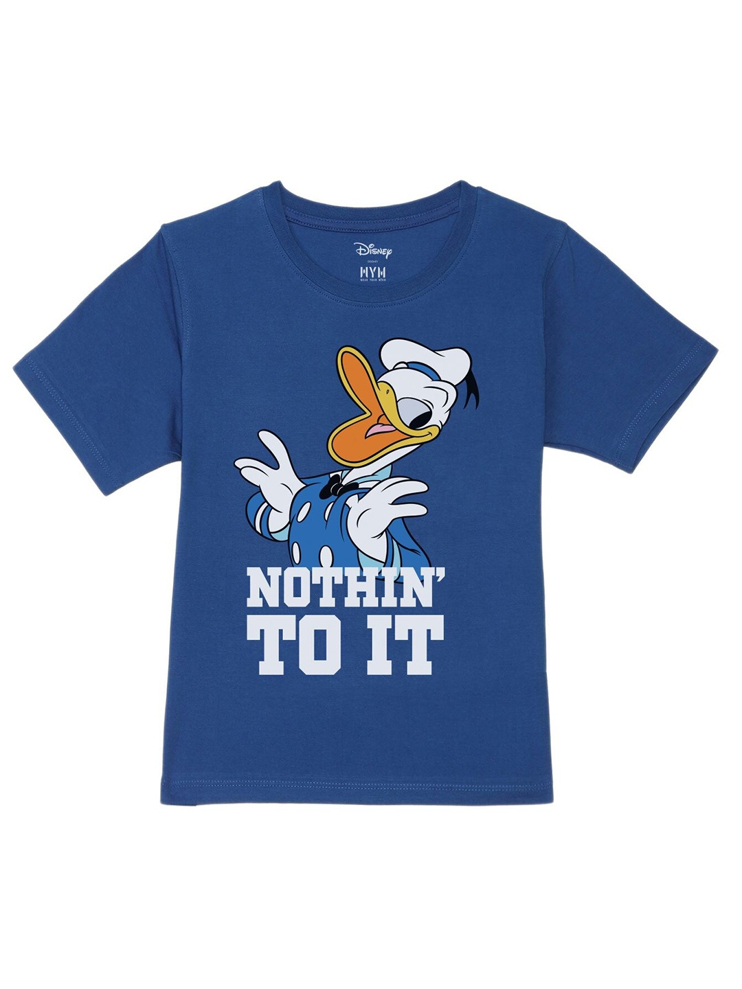 

Wear Your Mind Boys Donald Duck Printed Short Sleeves Cotton T-shirt, Blue