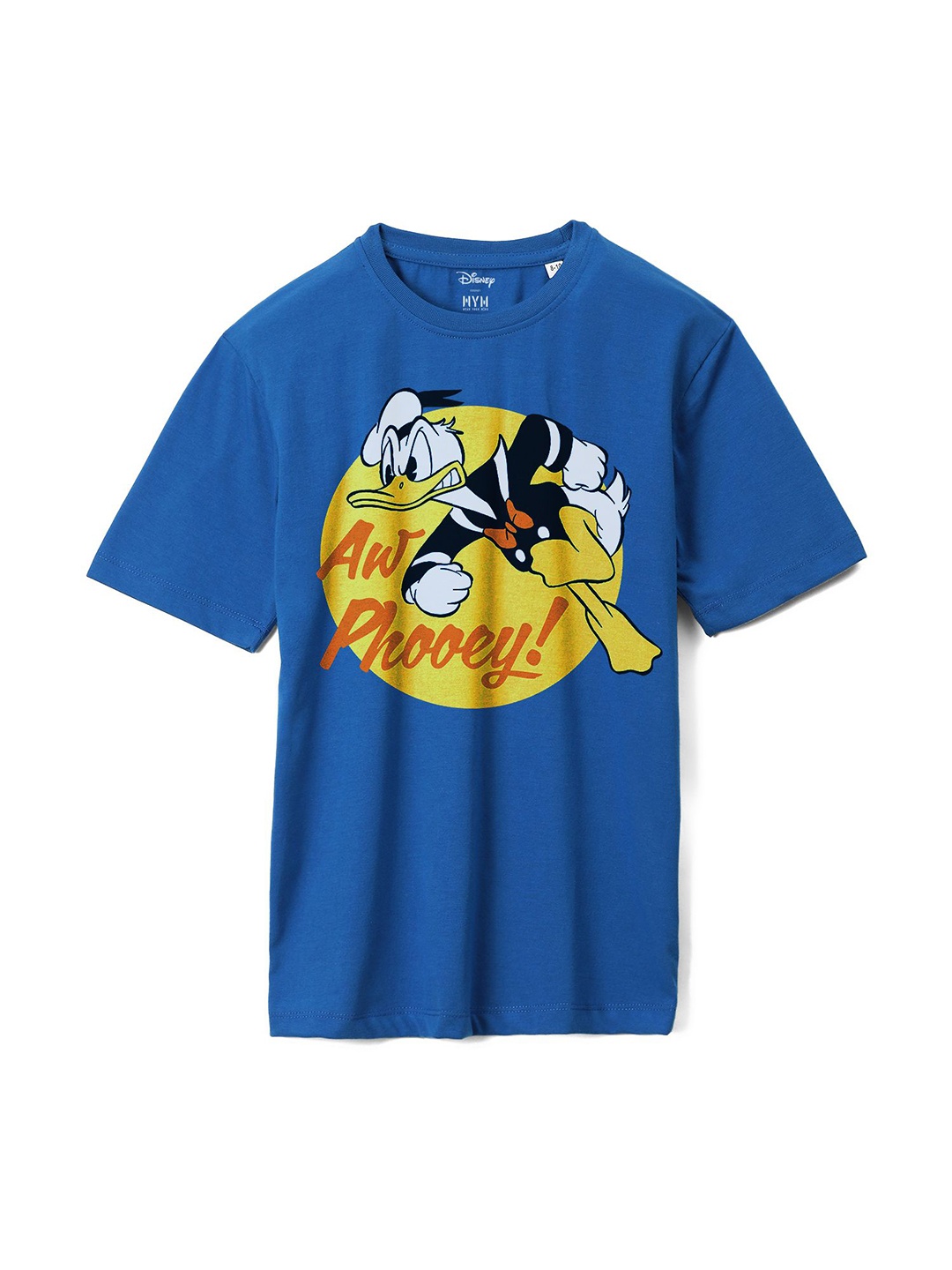 

Wear Your Mind Boys Donald Duck Printed Short Sleeves Cotton Applique T-shirt, Blue