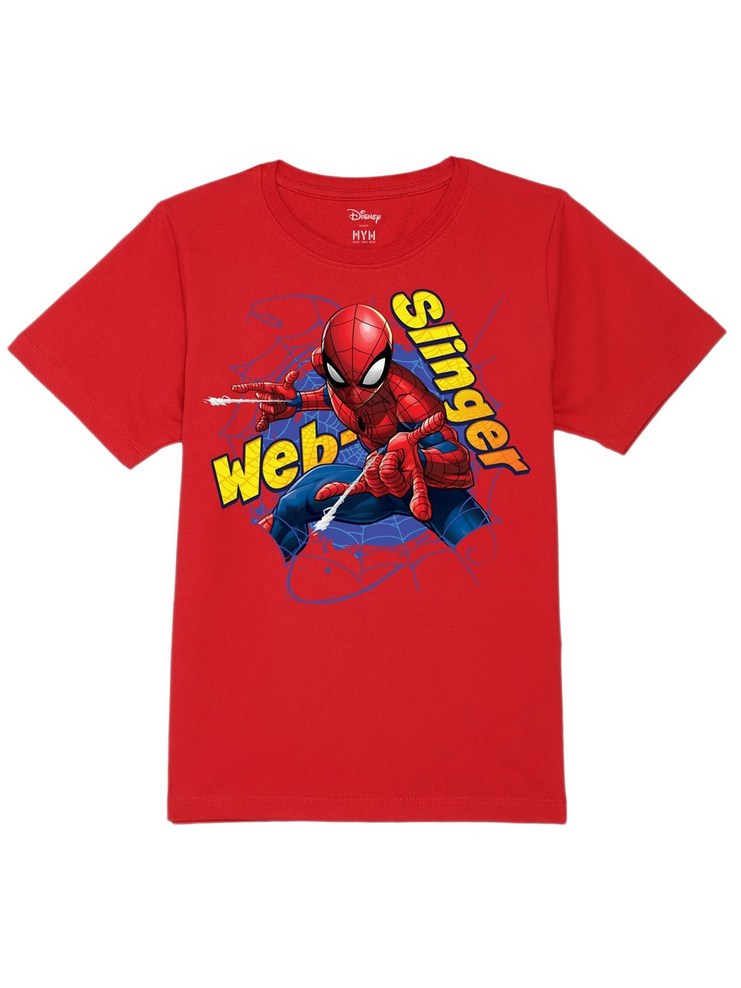 Wear Your Mind Boys Spider-Man Printed Cotton T-shirt, Red