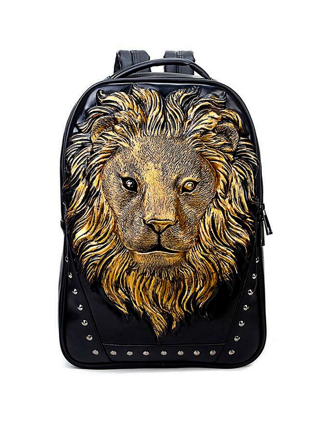 

REDHORNS Unisex Embellished Backpack with Anti-Theft, Black