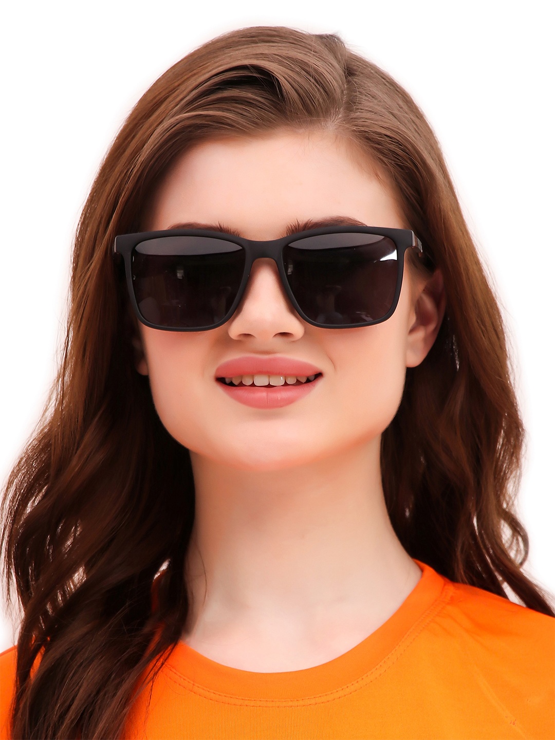 

HASHTAG EYEWEAR Unisex Square Sunglasses with Polarised and UV Protected Lens TT-TR 3049 M, Black