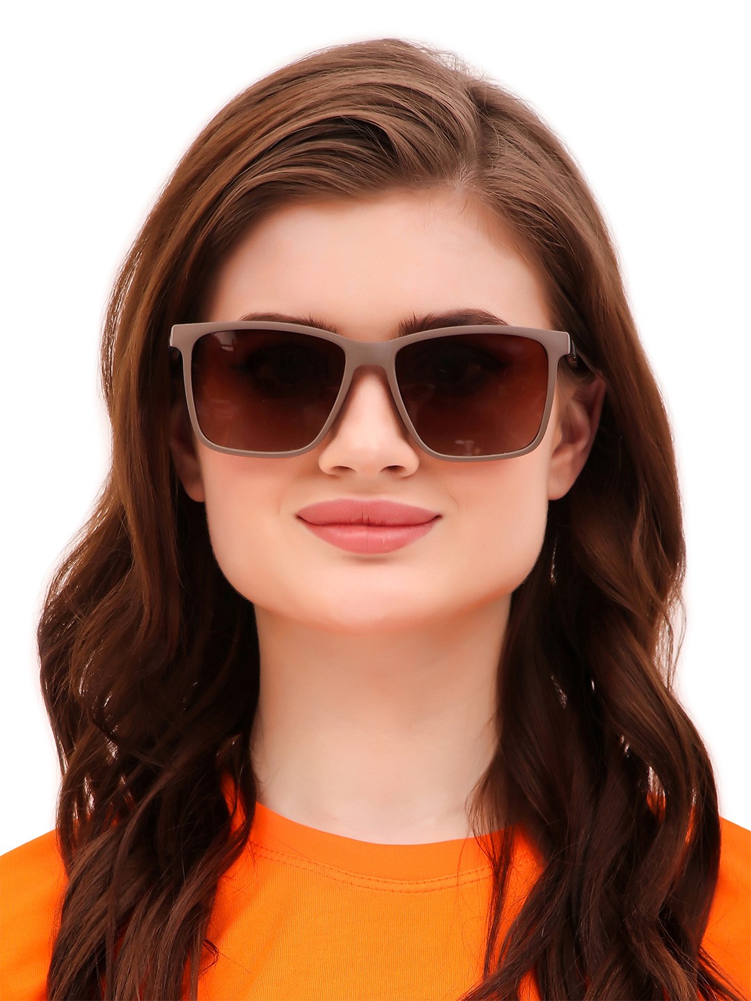 

HASHTAG EYEWEAR Unisex Square Sunglasses with Polarised and UV Protected Lens TT-TR 3049, Brown