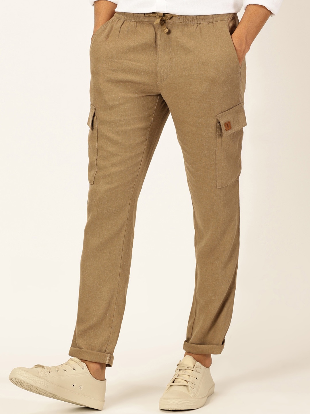 

Thomas Scott Men Classic Cotton Linen Casual Trouser, Khaki