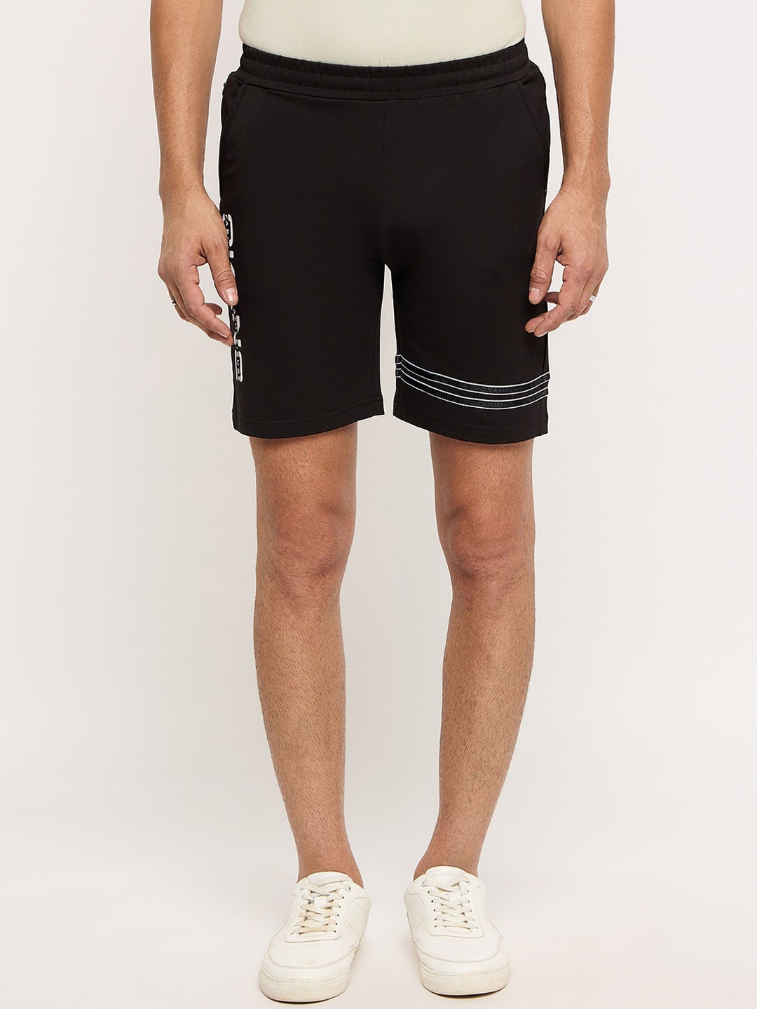 

Okane Men Mid-Rise Shorts, Black