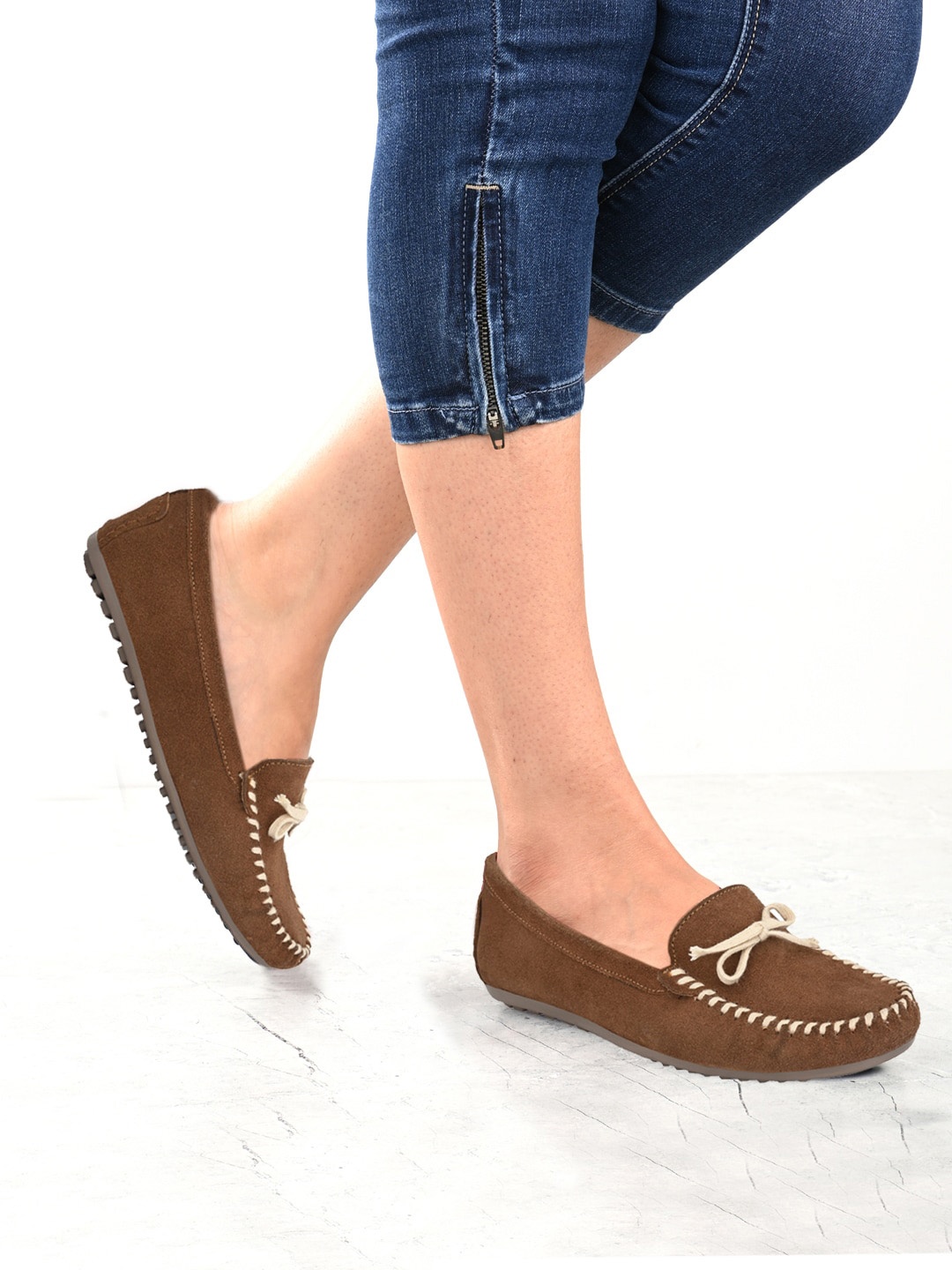 

CARLO ROMANO Women Round Toe Lightweight Loafers, Khaki