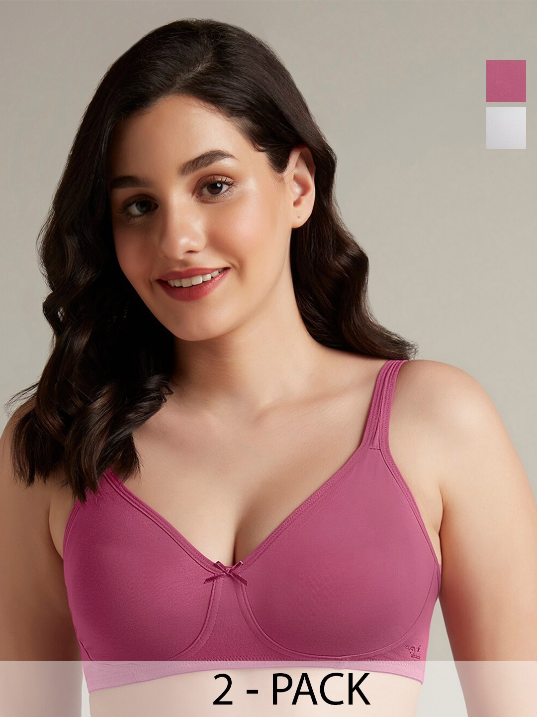 

Amante Pack Of 2 Full Coverage All Day Comfort Everyday Bras, White
