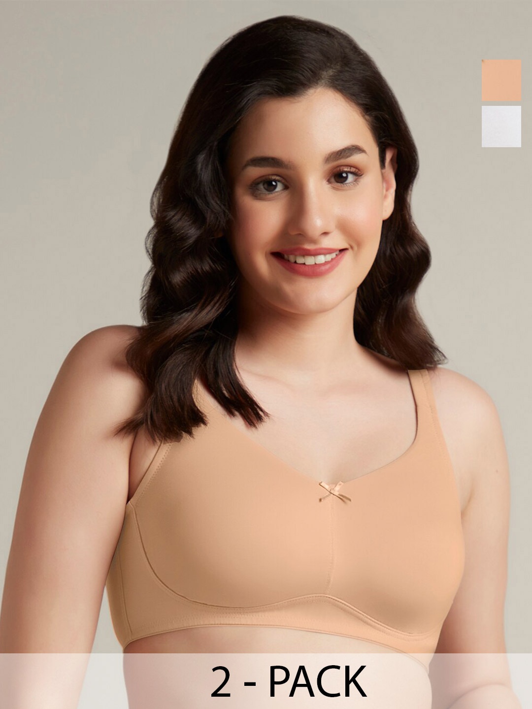 Amante Pack Of 2 Full Coverage All Day Comfort Cotton Everyday Bras, White
