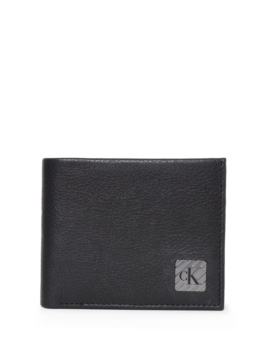 

Calvin Klein Men Leather Two Fold Wallet, Black