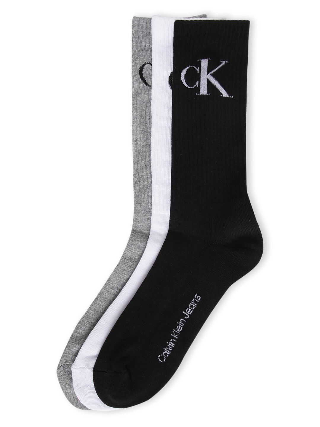 

Calvin Klein Men Pack of 3 Calf Length Socks, Black