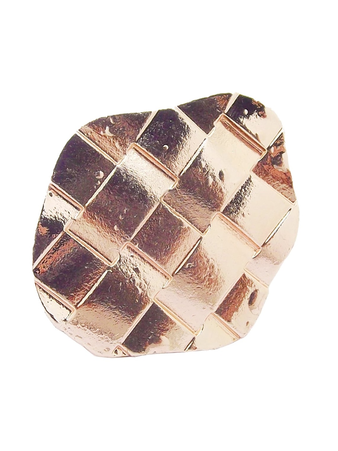 

FEMMIBELLA Rose Gold Plated Squared Ring