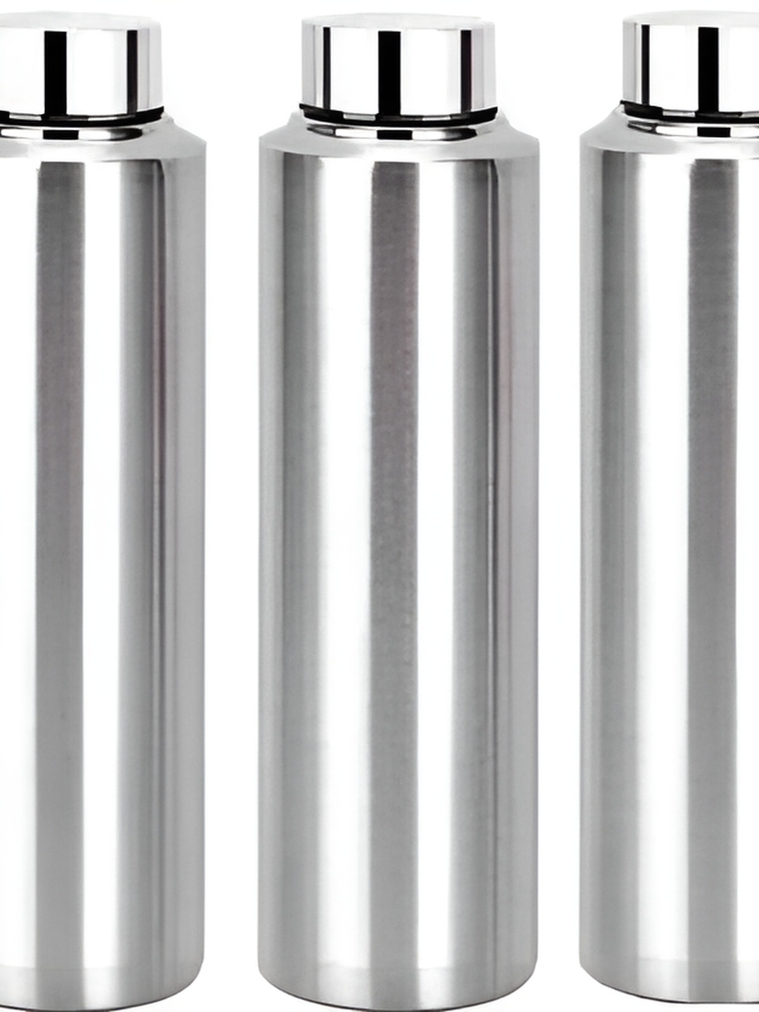 

STEEPLE Silver-Toned 3 pieces Stainless Steel Water Bottle 1 Ltr