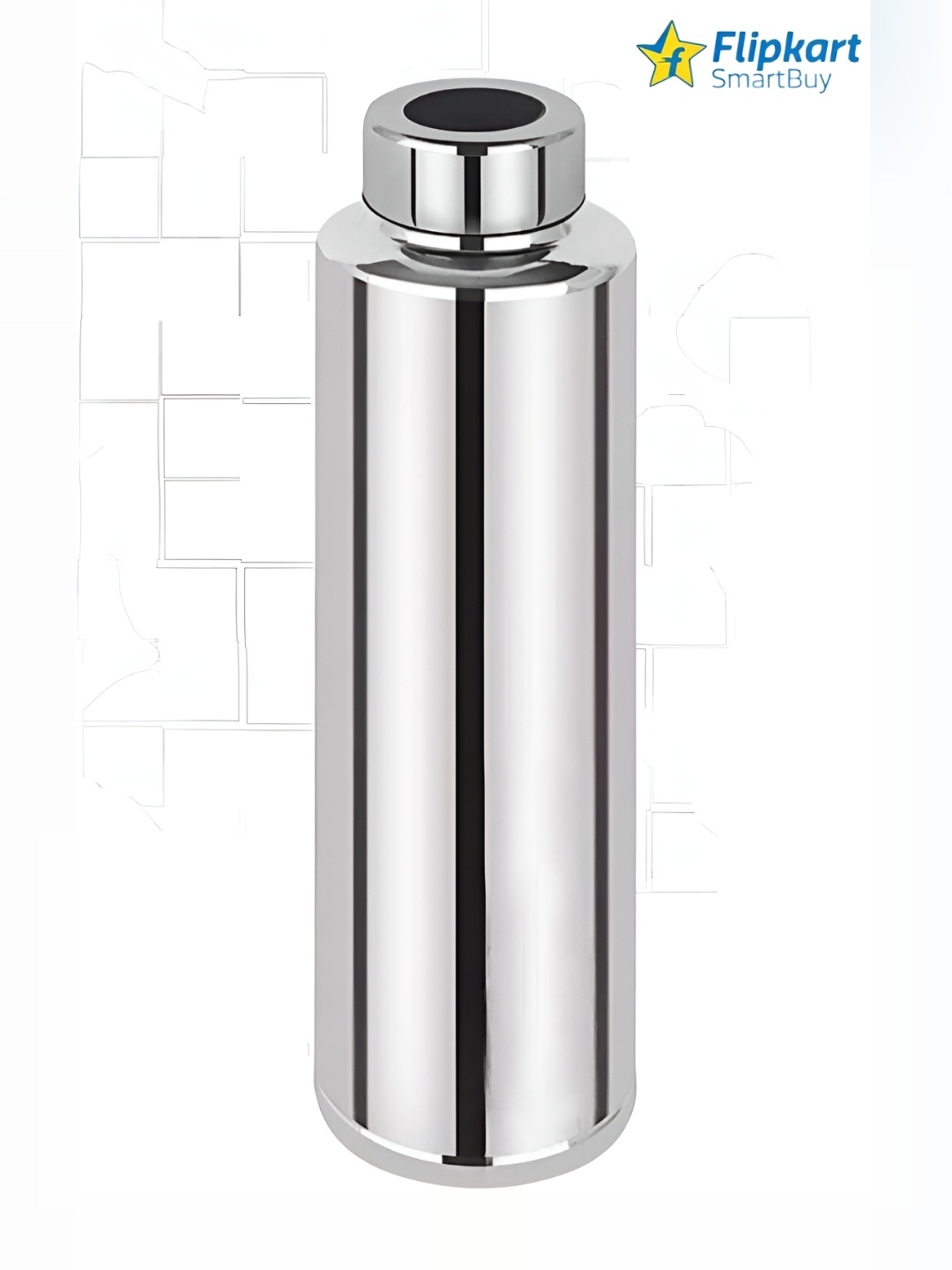 

STEEPLE Silver-Toned Stainless Steel Water Bottle 1 L
