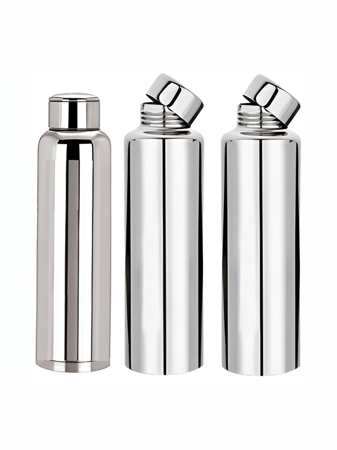 

STEEPLE Silver-Toned 3 Pieces Stainless Steel Water Bottle 1 L