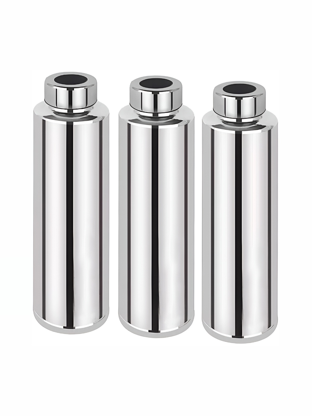 

STEEPLE Silver-Toned 3 Pieces Stainless Steel Solid Water Bottle 1 ltr