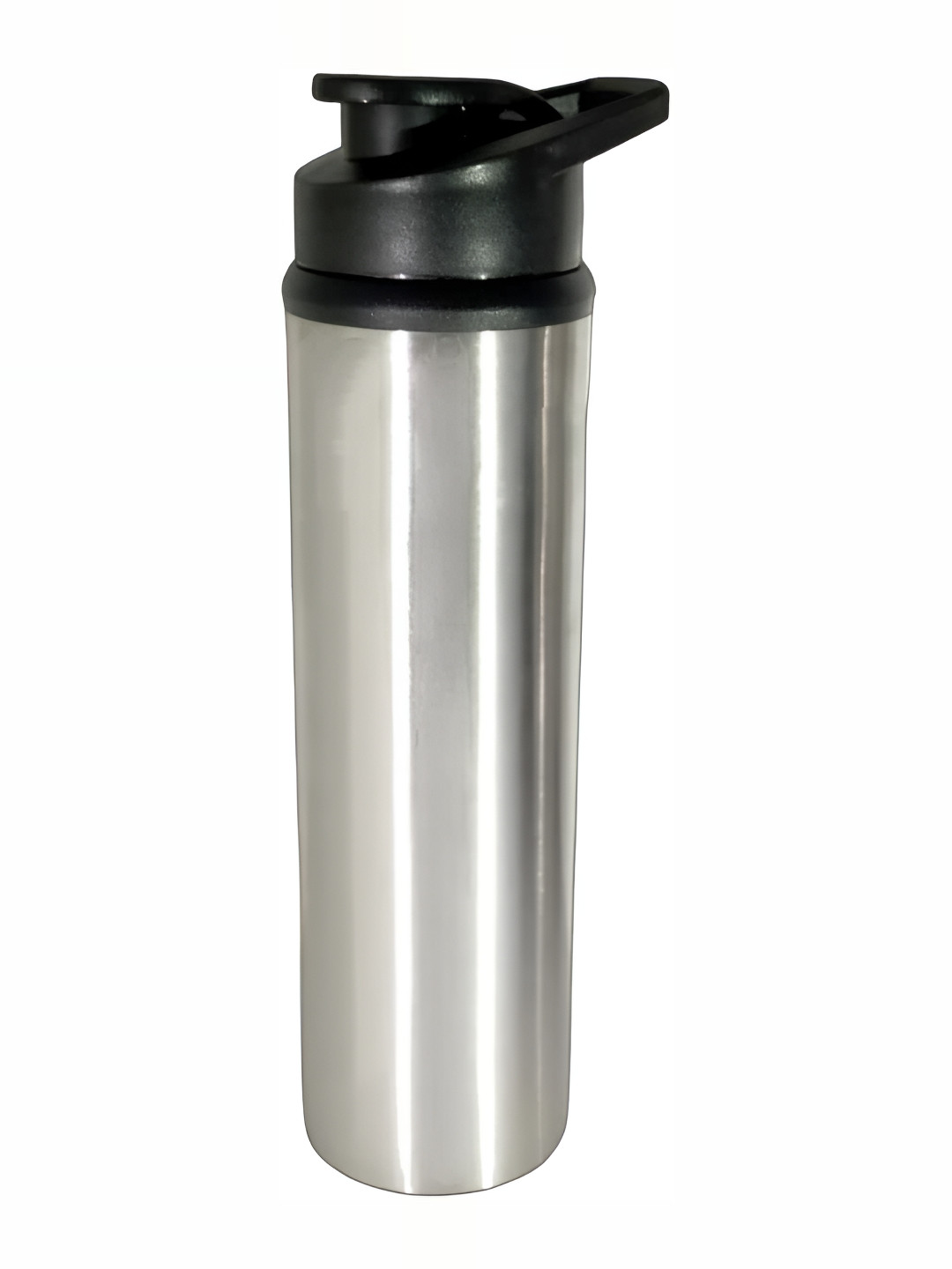

STEEPLE Silver-Toned & Black Stainless Steel Sipper Water Bottle 875 ml