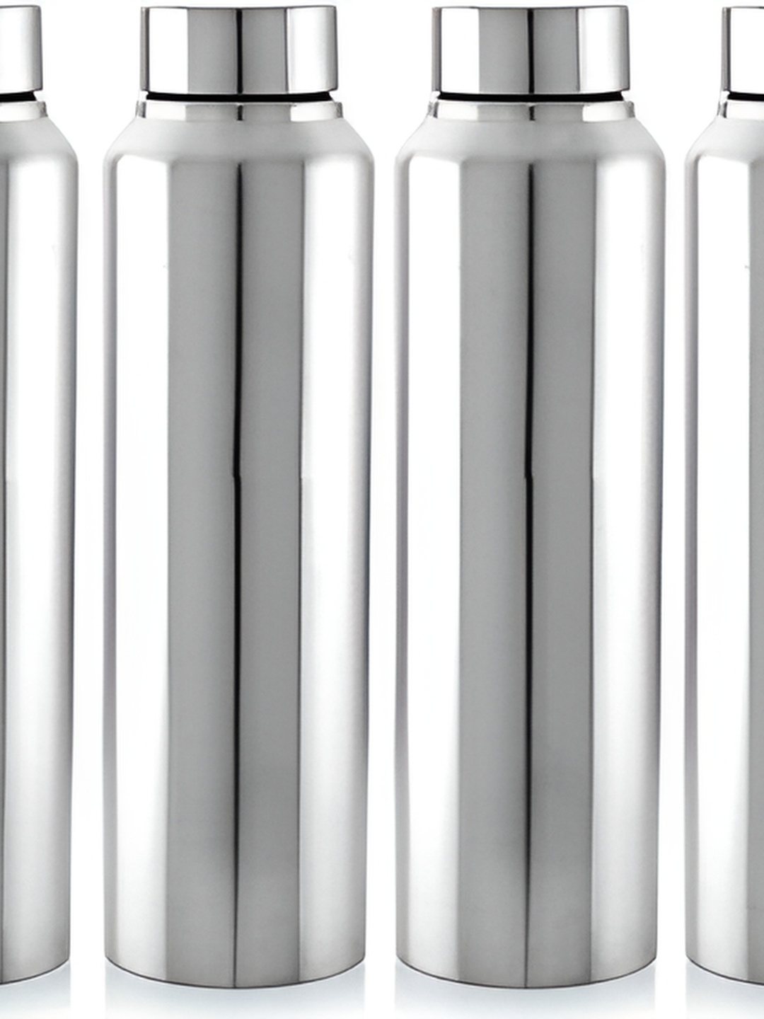 

STEEPLE Silver-Toned 4 Pieces Stainless Steel Solid Water Bottles 1 ltr Each